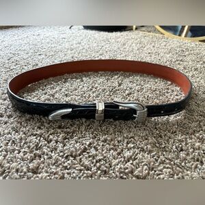 Charles Underwood American Alligator Leather Black Glazed Men’s Women’s Size 34